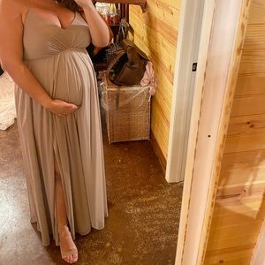 Taupe Maternity Dress